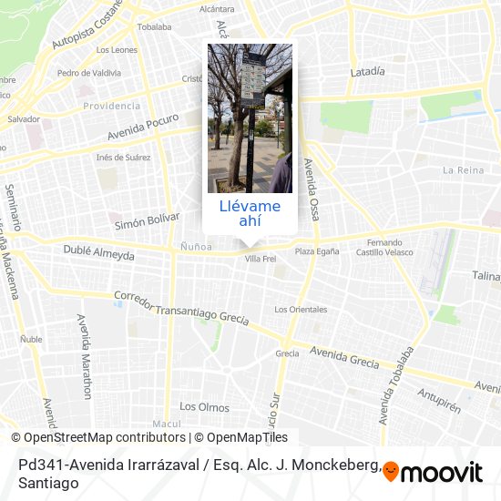 Mapa de Pd341-Avenida Irarrázaval / Esq. Alc. J. Monckeberg