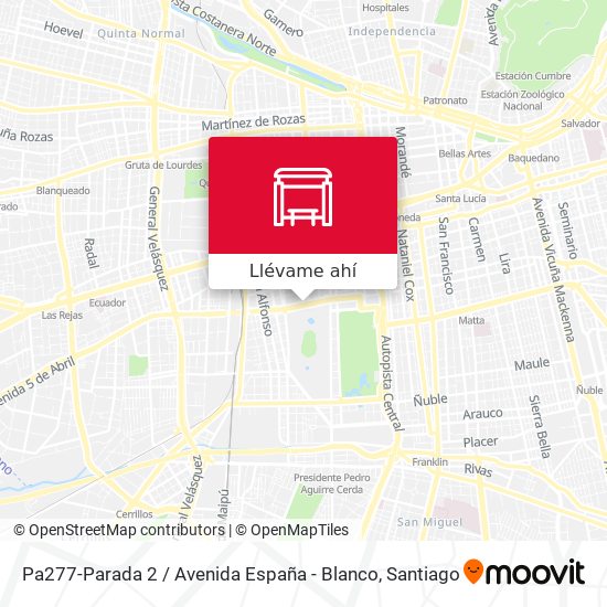 Mapa de Pa277-Parada 2 / Avenida España - Blanco