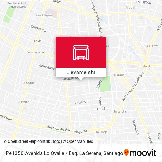 Mapa de Pe1350-Avenida Lo Ovalle / Esq. La Serena