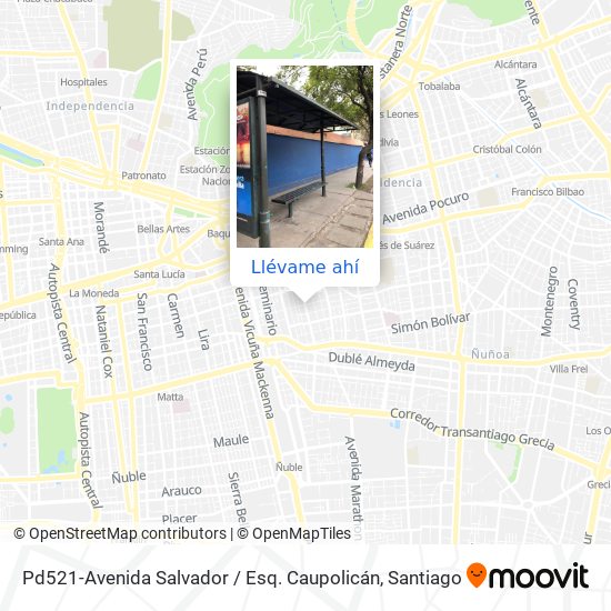 Mapa de Pd521-Avenida Salvador / Esq. Caupolicán