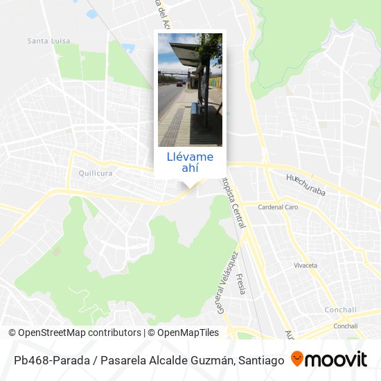 Mapa de Pb468-Parada / Pasarela Alcalde Guzmán