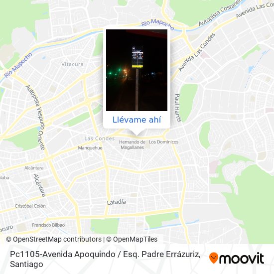 Mapa de Pc1105-Avenida Apoquindo / Esq. Padre Errázuriz
