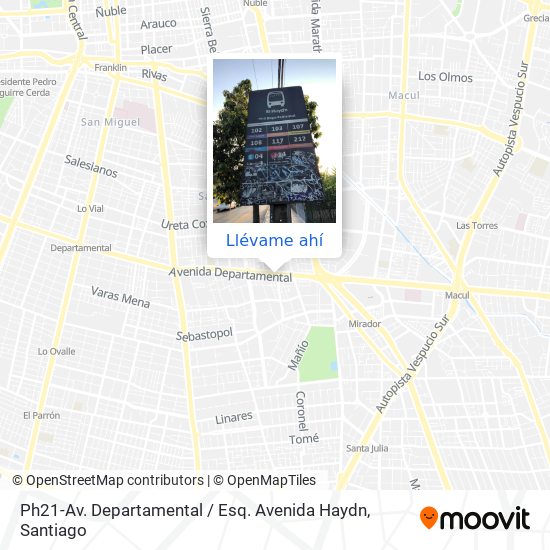 Mapa de Ph21-Av. Departamental / Esq. Avenida Haydn