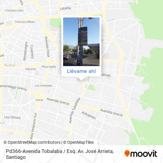 Mapa de Pd366-Avenida Tobalaba / Esq. Av. José Arrieta