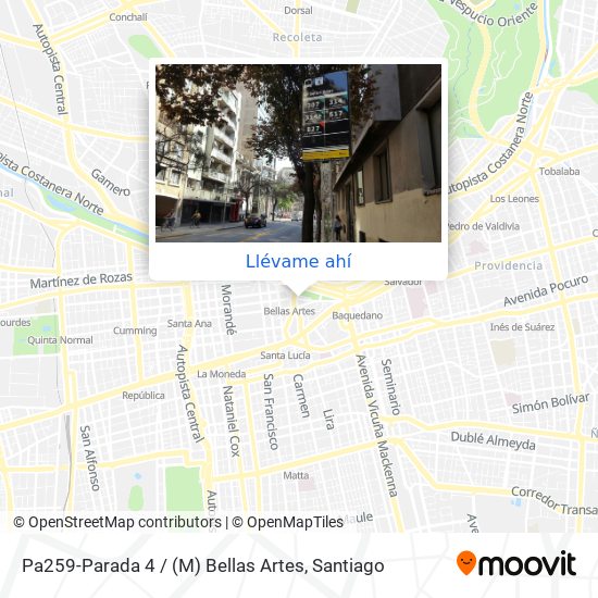 Mapa de Pa259-Parada 4 / (M) Bellas Artes