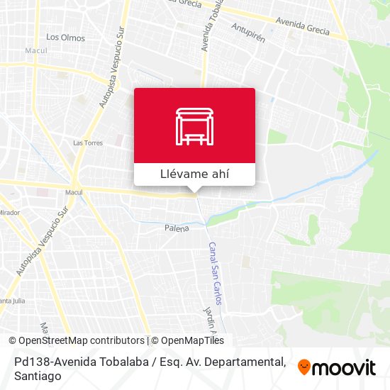 Mapa de Pd138-Avenida Tobalaba / Esq. Av. Departamental