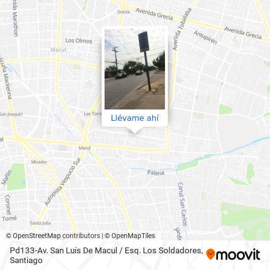 Mapa de Pd133-Av. San Luis De Macul / Esq. Los Soldadores