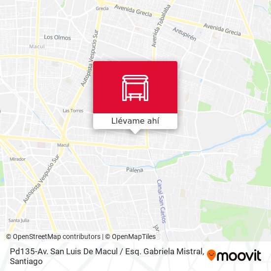 Mapa de Pd135-Av. San Luis De Macul / Esq. Gabriela Mistral