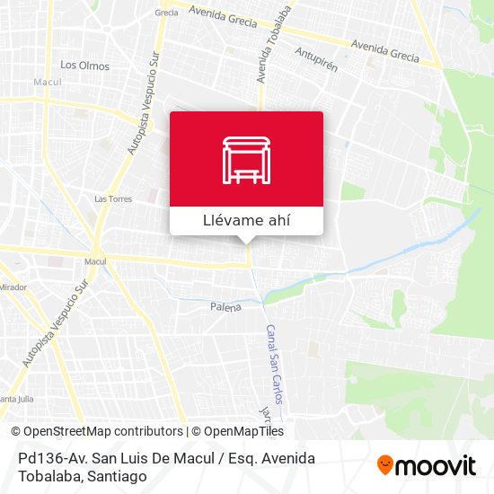 Mapa de Pd136-Av. San Luis De Macul / Esq. Avenida Tobalaba