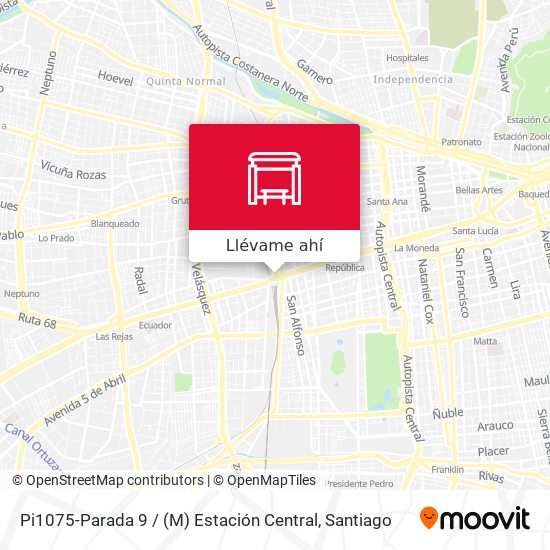 Mapa de Pi1075-Parada 9 / (M) Estación Central