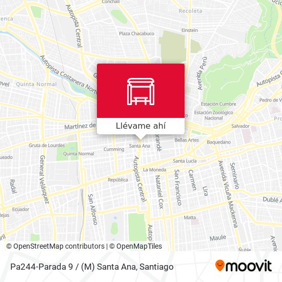 Mapa de Pa244-Parada 9 / (M) Santa Ana