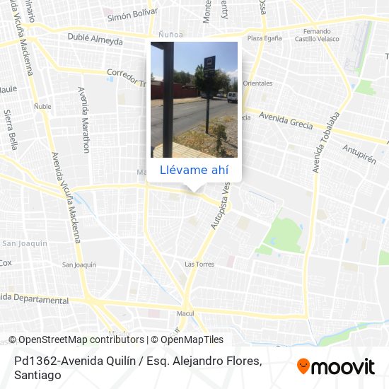 Mapa de Pd1362-Avenida Quilín / Esq. Alejandro Flores