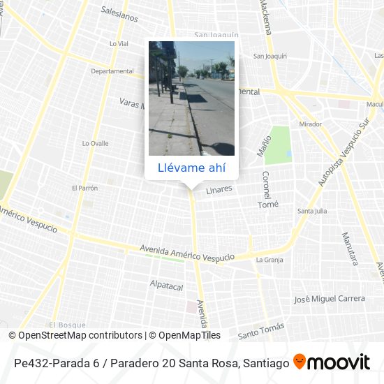 Mapa de Pe432-Parada 6 / Paradero 20 Santa Rosa