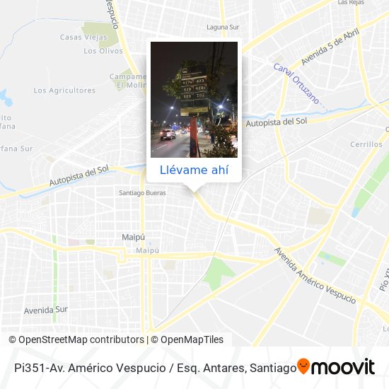 Mapa de Pi351-Av. Américo Vespucio / Esq. Antares