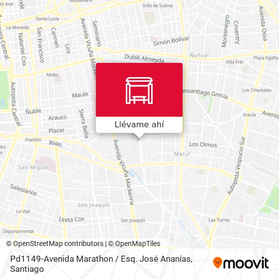Mapa de Pd1149-Avenida Marathon / Esq. José Ananías