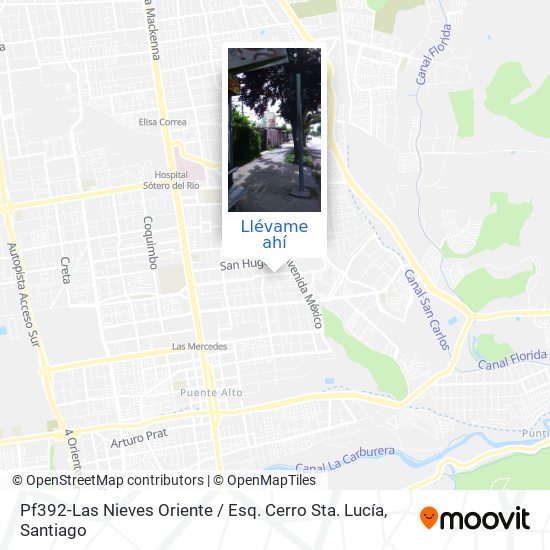 Mapa de Pf392-Las Nieves Oriente / Esq. Cerro Sta. Lucía