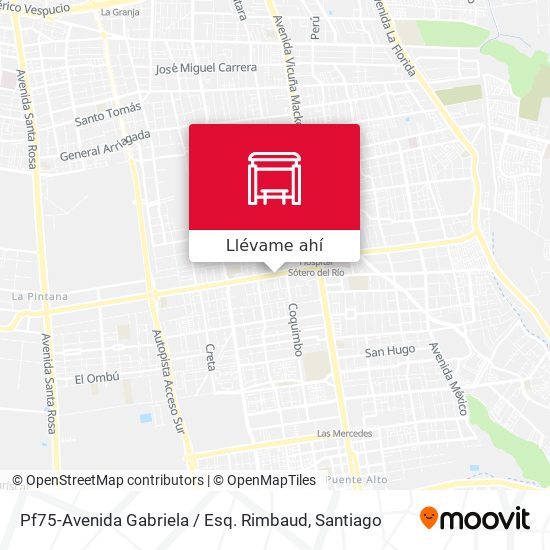 Mapa de Pf75-Avenida Gabriela / Esq. Rimbaud