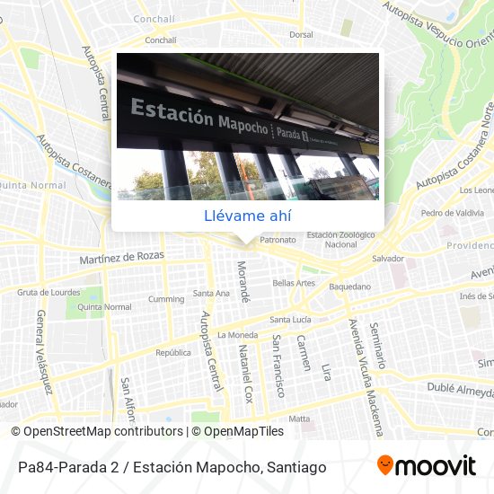 Mapa de Pa84-Parada 2 / Estación Mapocho