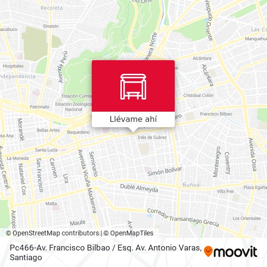 Mapa de Pc466-Av. Francisco Bilbao / Esq. Av. Antonio Varas