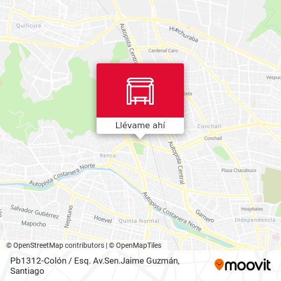 Mapa de Pb1312-Colón / Esq. Av.Sen.Jaime Guzmán