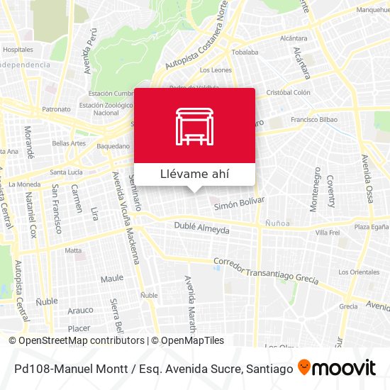 Mapa de Pd108-Manuel Montt / Esq. Avenida Sucre