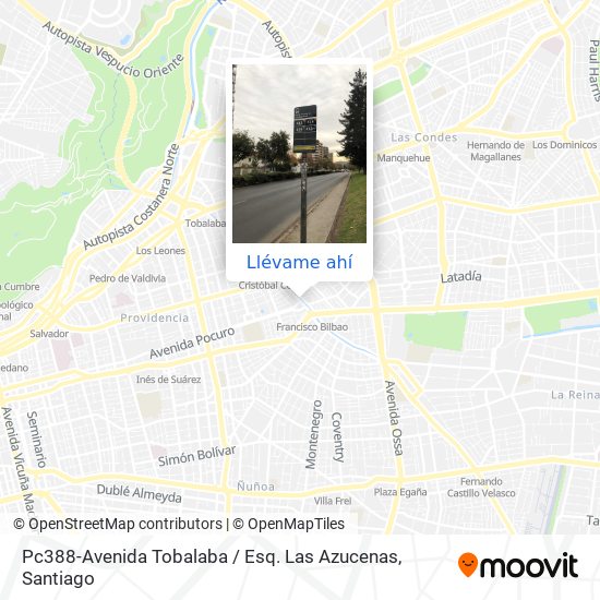 Mapa de Pc388-Avenida Tobalaba / Esq. Las Azucenas