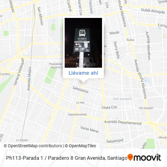 Mapa de Ph113-Parada 1 / Paradero 8 Gran Avenida