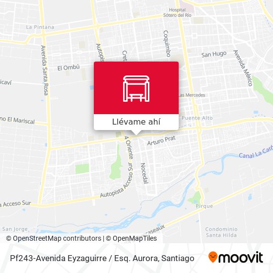 Mapa de Pf243-Avenida Eyzaguirre / Esq. Aurora