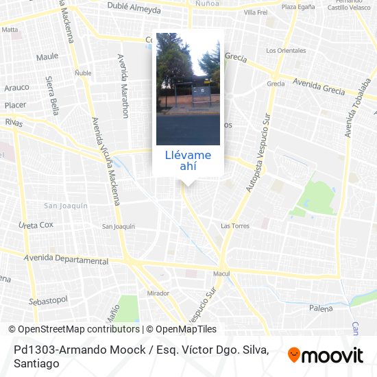 Mapa de Pd1303-Armando Moock / Esq. Víctor Dgo. Silva