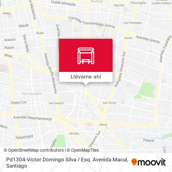 Mapa de Pd1304-Víctor Domingo Silva / Esq. Avenida Macul