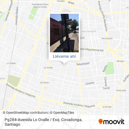 Cómo llegar a Pg284-Avenida Lo Ovalle / Esq. Covadonga en Santiago en Micro  o Metro?