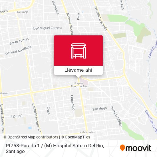 Mapa de Pf758-Parada 1 / (M) Hospital Sótero Del Río