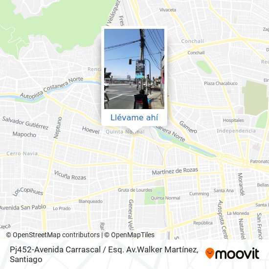 Mapa de Pj452-Avenida Carrascal / Esq. Av.Walker Martínez