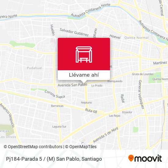 Mapa de Pj184-Parada 5 / (M) San Pablo