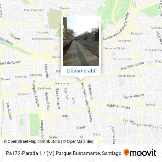 Mapa de Pa172-Parada 1 / (M) Parque Bustamante