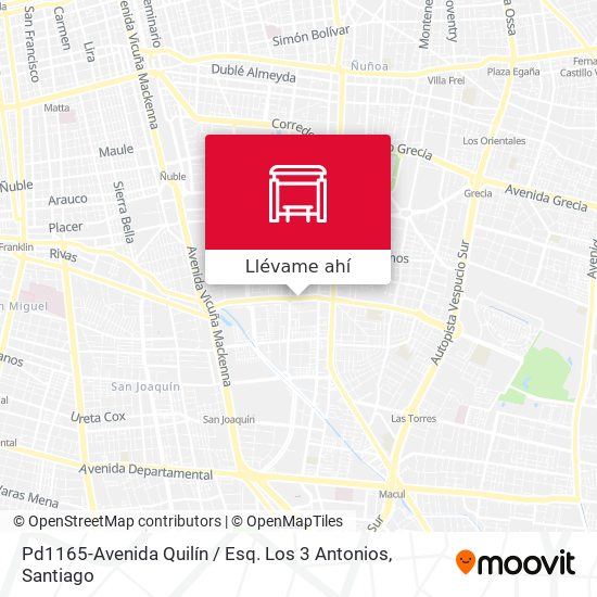 Mapa de Pd1165-Avenida Quilín / Esq. Los 3 Antonios
