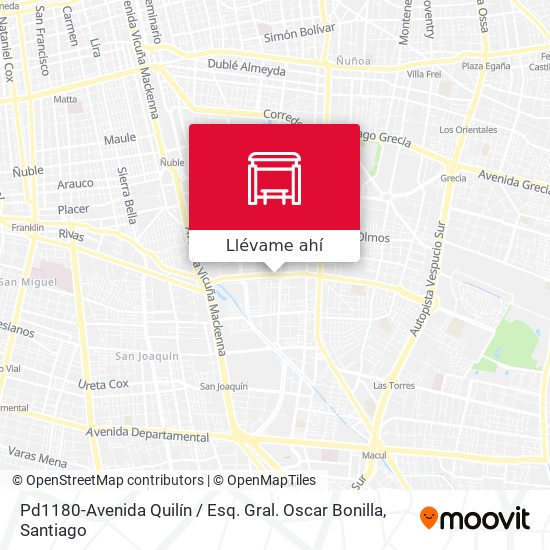 Mapa de Pd1180-Avenida Quilín / Esq. Gral. Oscar Bonilla