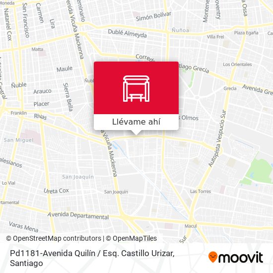 Mapa de Pd1181-Avenida Quilín / Esq. Castillo Urizar