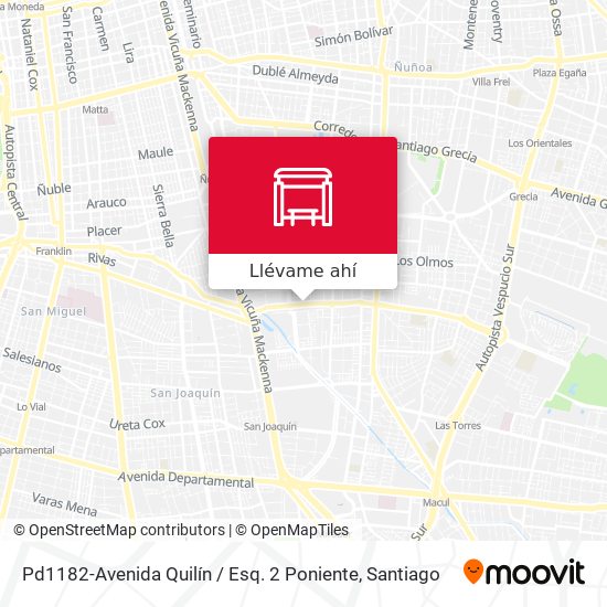 Mapa de Pd1182-Avenida Quilín / Esq. 2 Poniente