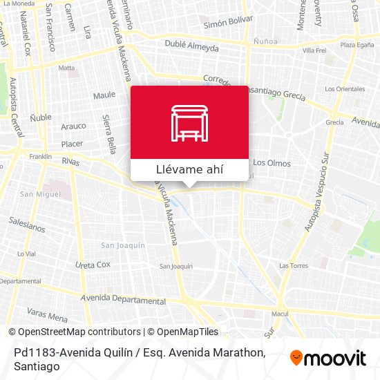 Mapa de Pd1183-Avenida Quilín / Esq. Avenida Marathon