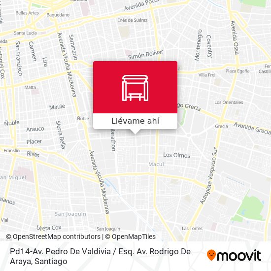 Mapa de Pd14-Av. Pedro De Valdivia / Esq. Av. Rodrigo De Araya