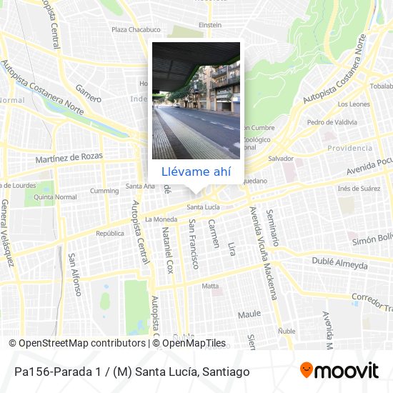 Mapa de Pa156-Parada 1 / (M) Santa Lucía
