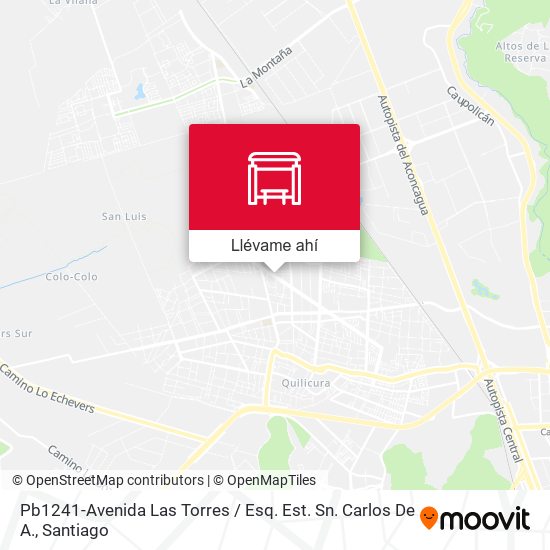Mapa de Pb1241-Avenida Las Torres / Esq. Est. Sn. Carlos De A.