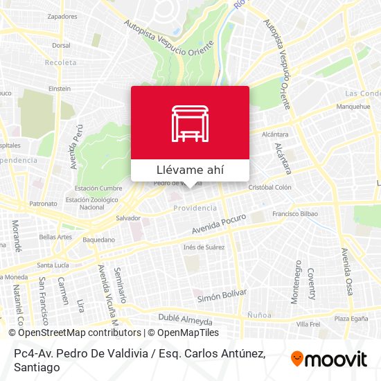 Mapa de Pc4-Av. Pedro De Valdivia / Esq. Carlos Antúnez