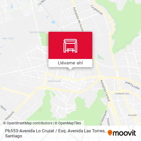 Mapa de Pb553-Avenida Lo Cruzat / Esq. Avenida Las Torres