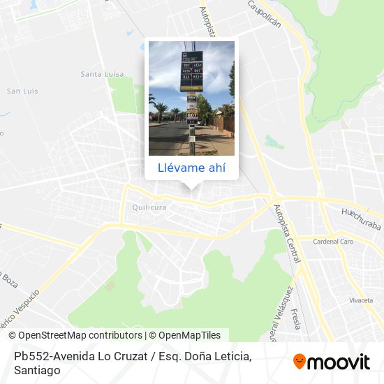 Mapa de Pb552-Avenida Lo Cruzat / Esq. Doña Leticia
