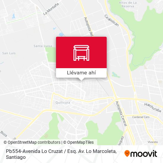 Mapa de Pb554-Avenida Lo Cruzat / Esq. Av. Lo Marcoleta