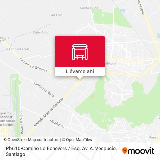 Mapa de Pb610-Camino Lo Echevers / Esq. Av. A. Vespucio