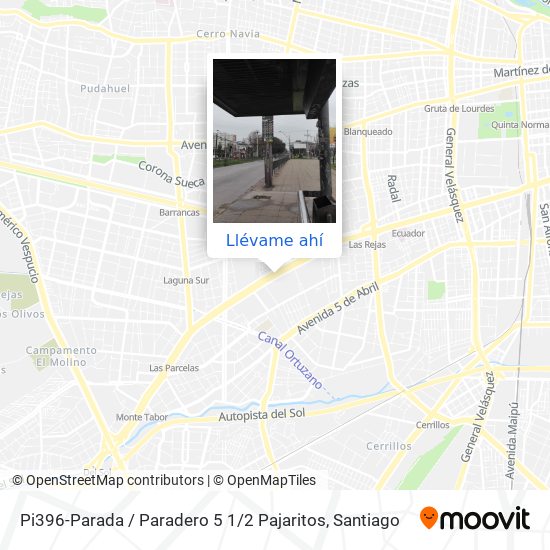 Mapa de Pi396-Parada / Paradero 5 1 / 2 Pajaritos