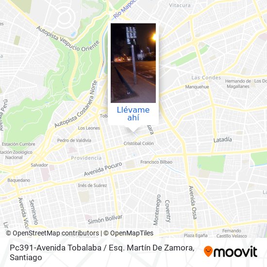Mapa de Pc391-Avenida Tobalaba / Esq. Martín De Zamora